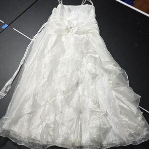 Charming White Kids Formal Dress
